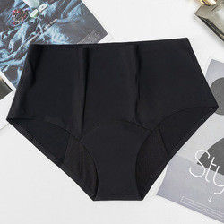 Seamless Leak Proof Underwear Plus Size Menstrual Hipster Mid Waist Underwear