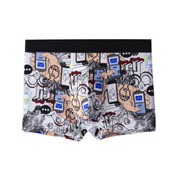 Ice Silk Mens Seamfree Boxers Cartoon Pattern Breathable Underwear Panties